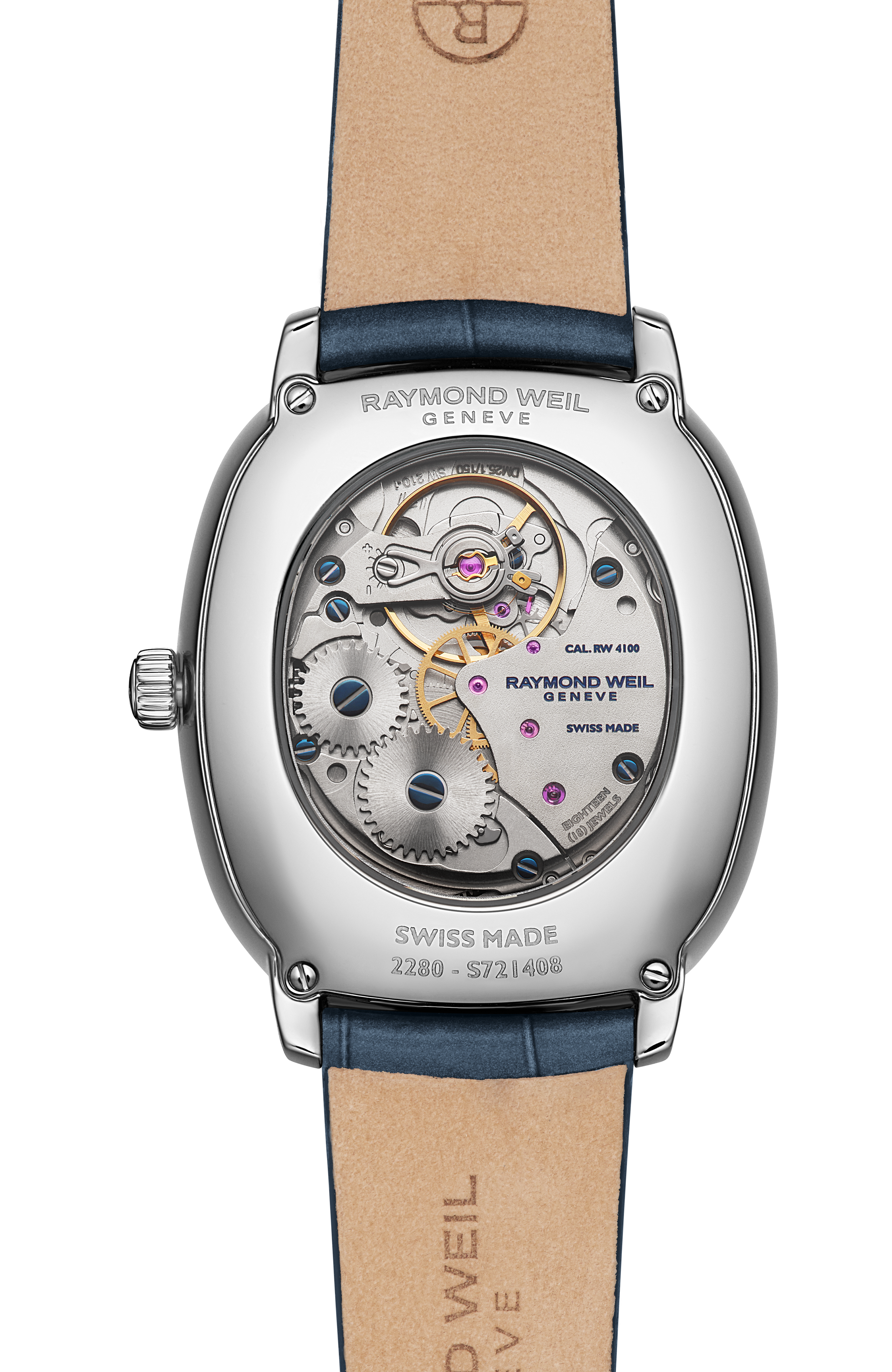 Montre mécanique Toccata Heritage cadran bleu, 33 x 38 mm