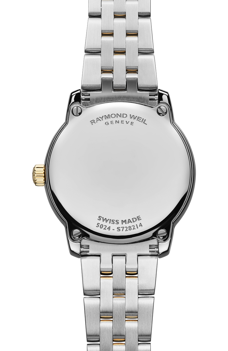 托卡塔系列经典女士60钻精钢间金石英腕表，24 毫米