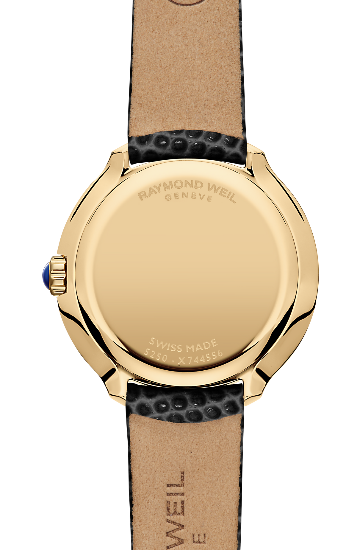 Toccata Heritage Quarzuhr für Damen mit Gelbgold-PVD, weißem Perlmuttzifferblatt und Lederarmband, 28 mm