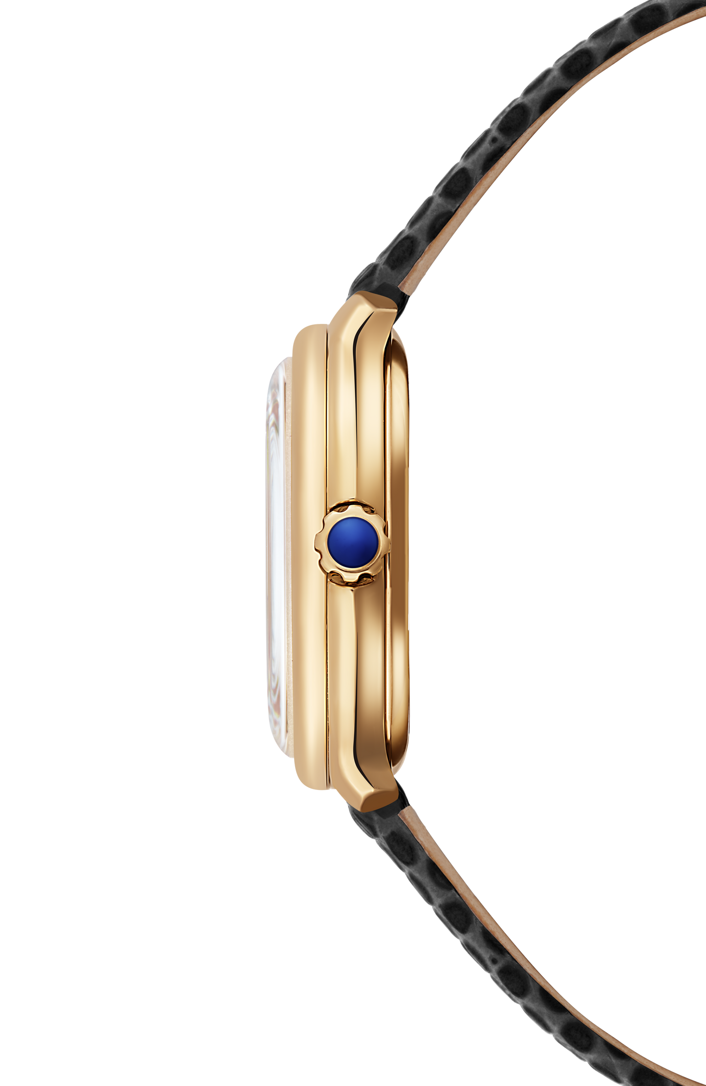 Toccata Heritage Quarzuhr für Damen mit Gelbgold-PVD, weißem Perlmuttzifferblatt und Lederarmband, 28 mm