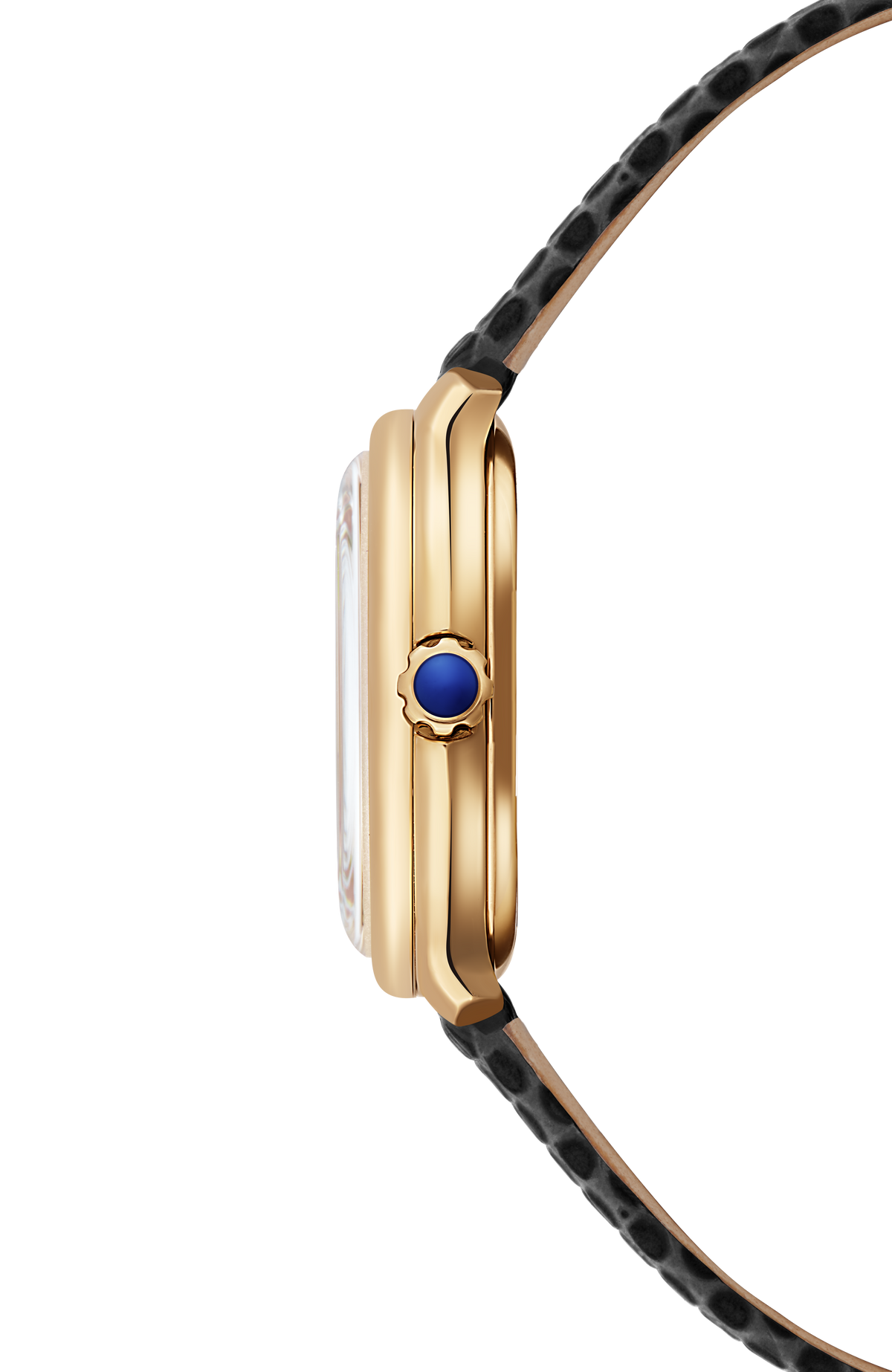Toccata Heritage Quarzuhr für Damen mit Gelbgold-PVD, weißem Perlmuttzifferblatt und Lederarmband, 28 mm
