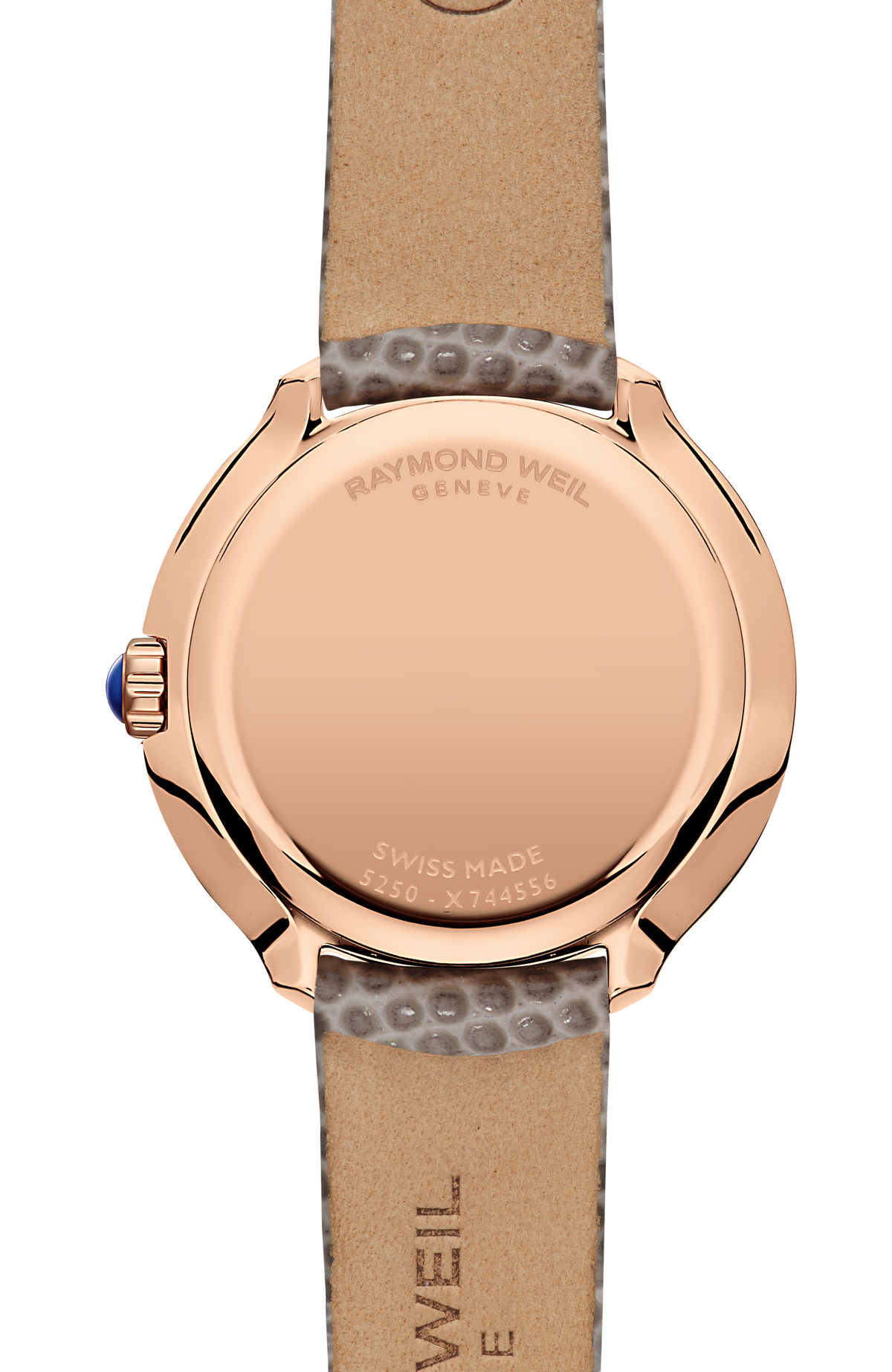 Toccata Heritage Quarzuhr für Damen mit Roségold-PVD, silberfarbenem Zifferblatt und Lederarmband, 28 mm