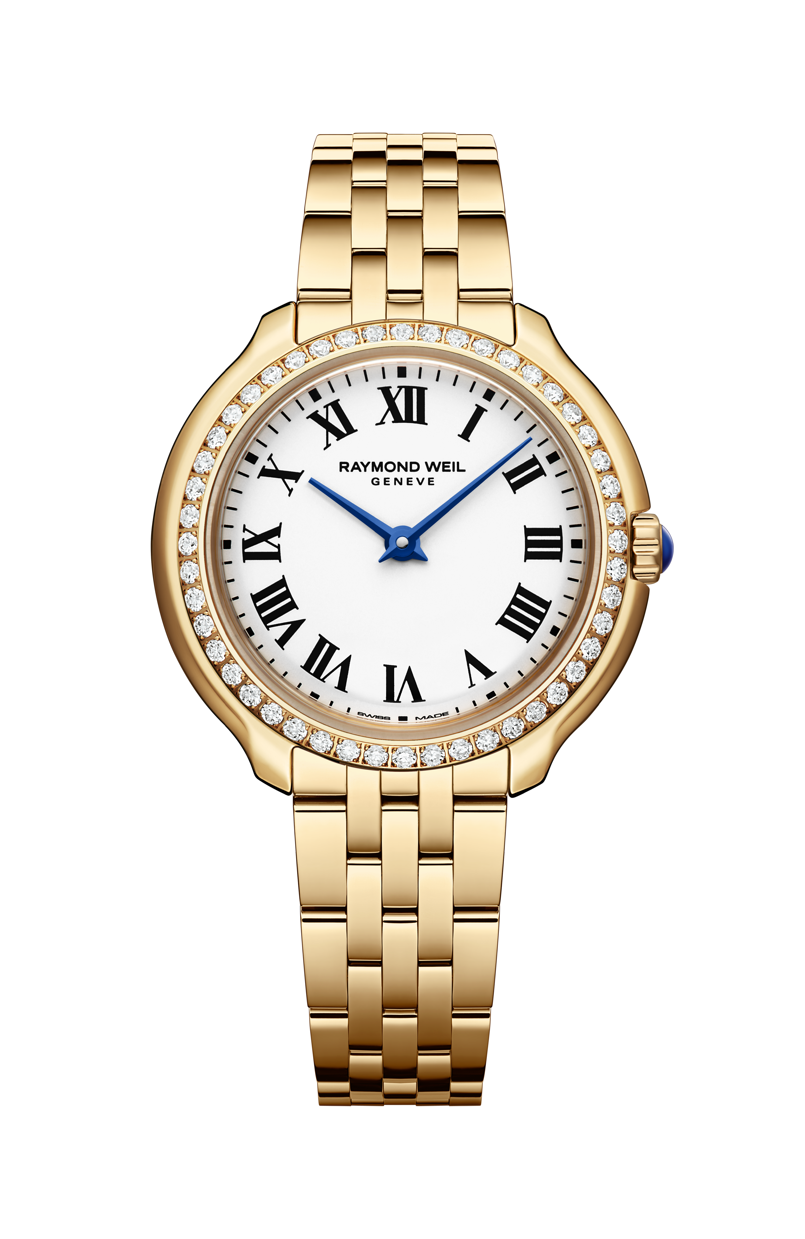 Toccata Heritage Quarzuhr für Damen mit Diamanten, Gelbgold-PVD und silberfarbenem Zifferblatt, 28 mm
