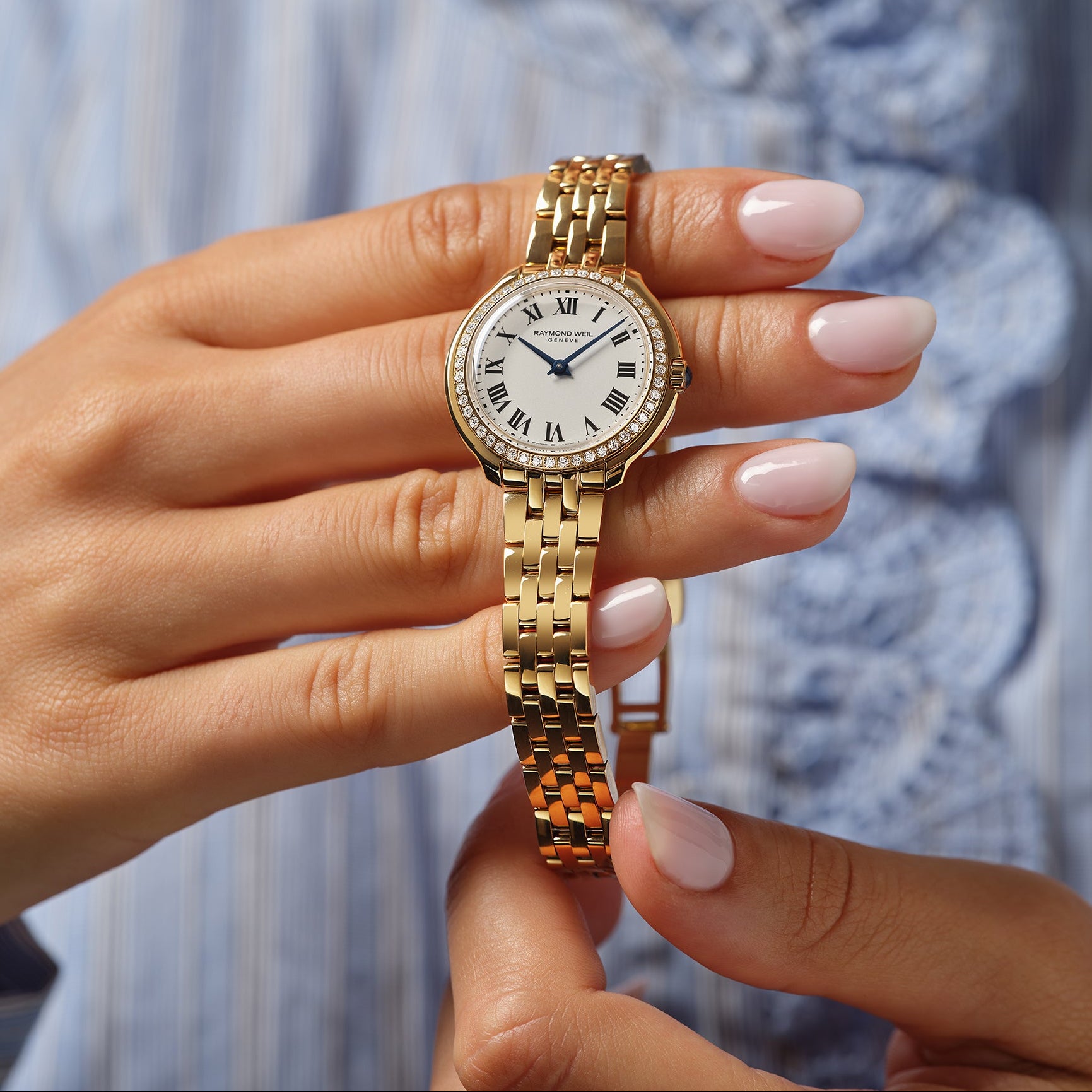 Toccata Heritage Diamond Gold PVD White Dial Watch, 28 mm