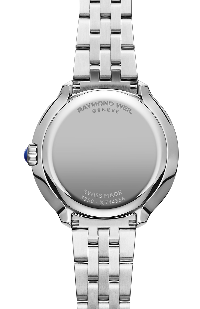 Montre Toccata Heritage femme, diamants, acier inoxydable, cadran argenté, quartz, 28 mm