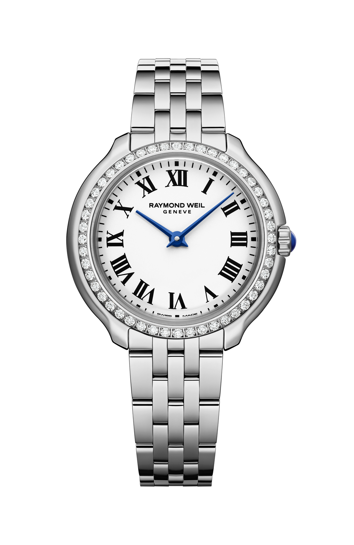 Montre Toccata Heritage femme, diamants, acier inoxydable, cadran argenté, quartz, 28 mm