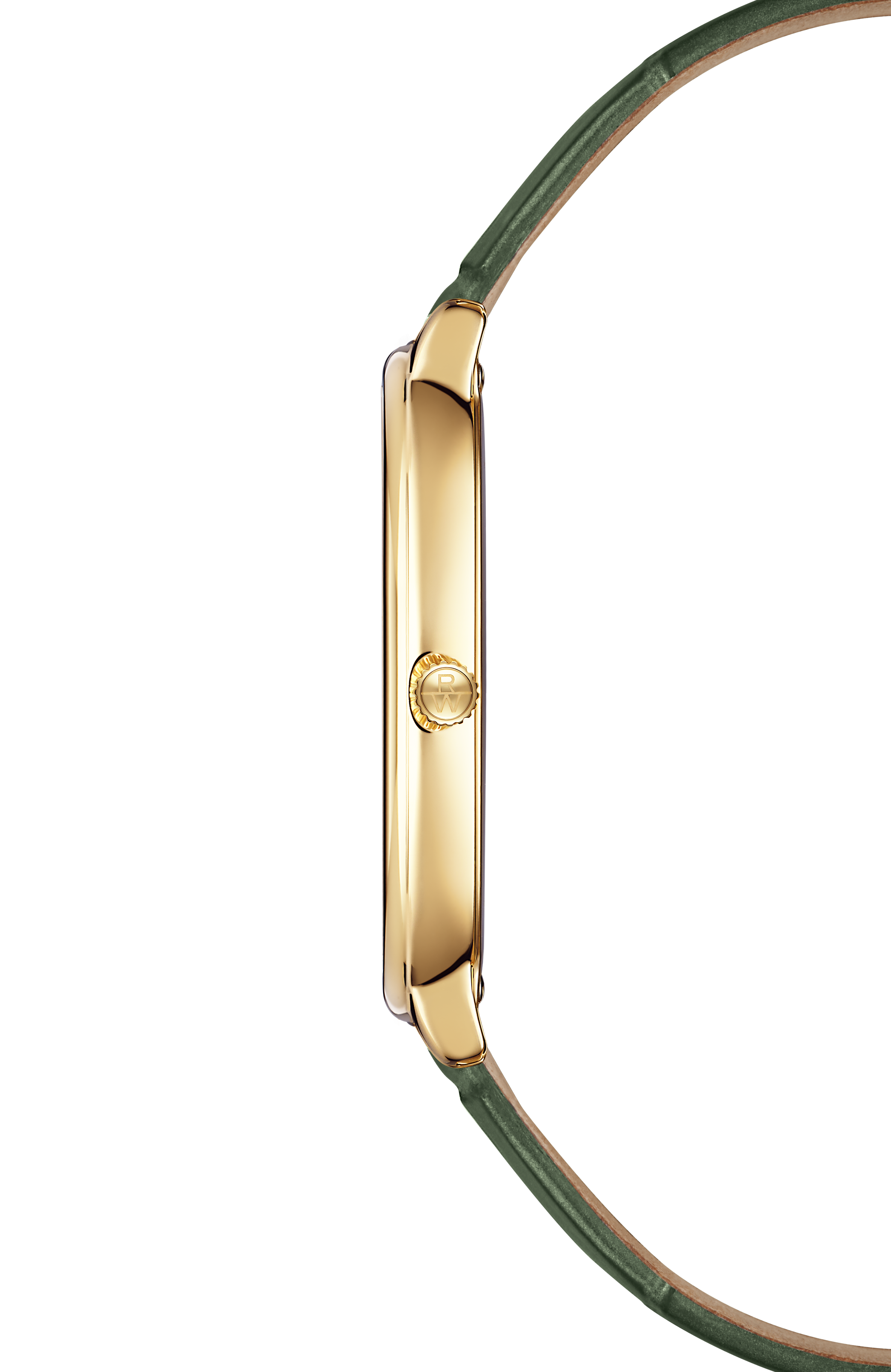 Montre bracelet Toccata Heritage cadran argent vieilli et bracelet cuir vert, 31 x 36 mm