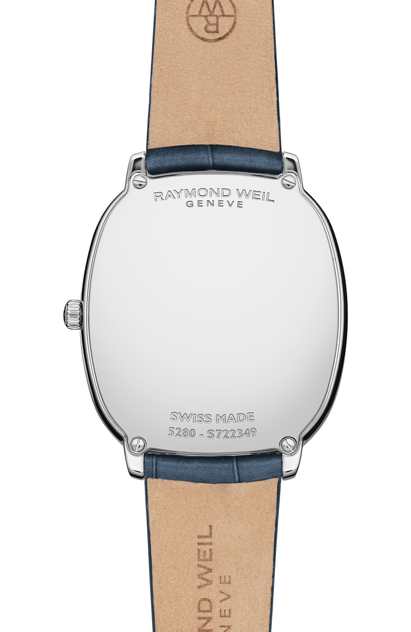 Toccata Heritage Blue Dial Blue Leather Strap Quartz Watch, 31 x 36 mm