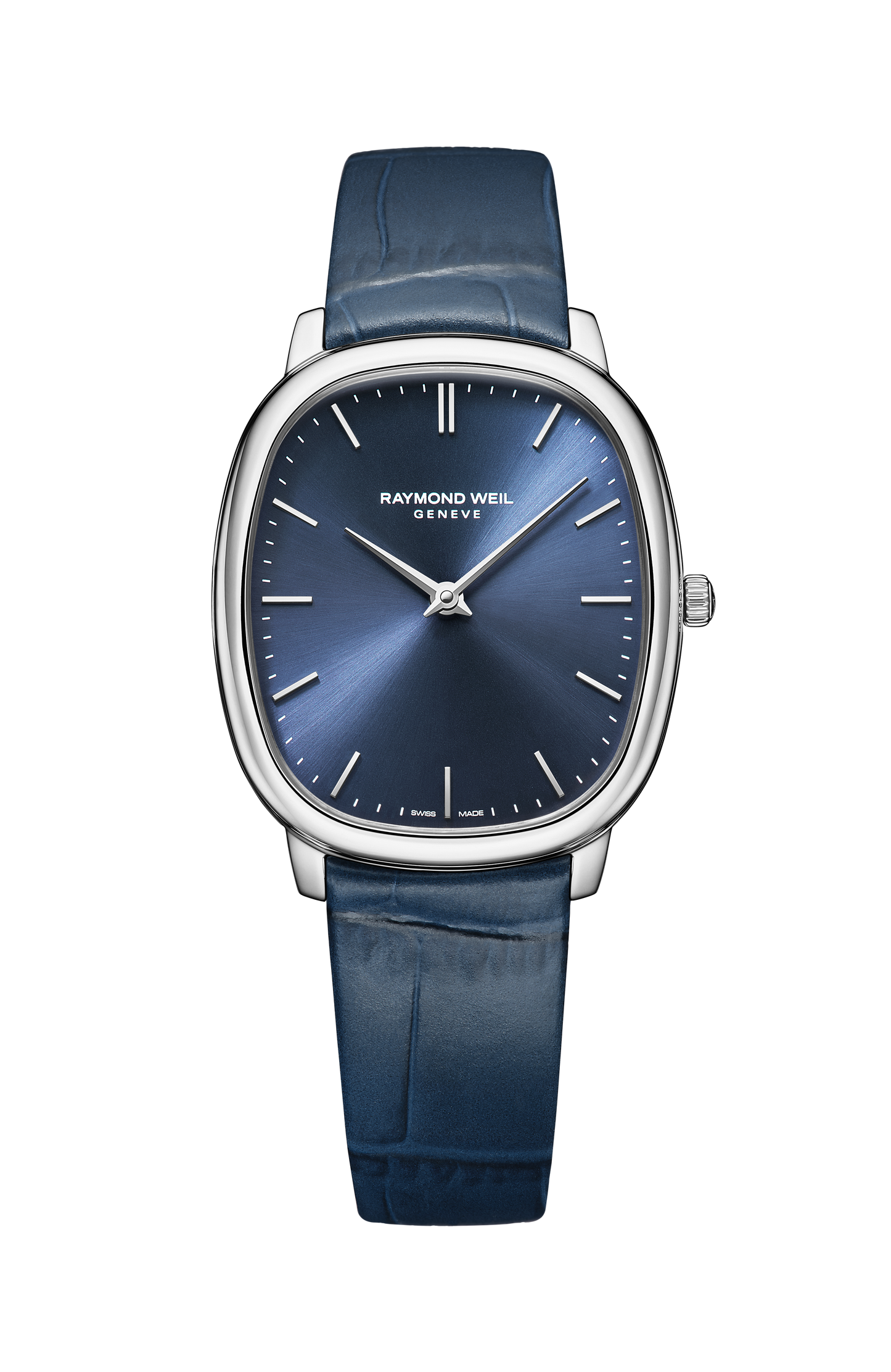 Toccata Heritage Blue Dial Blue Leather Strap Quartz Watch, 31 x 36 mm