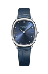 Toccata Heritage Blue Dial Blue Leather Strap Quartz Watch, 31 x 36 mm