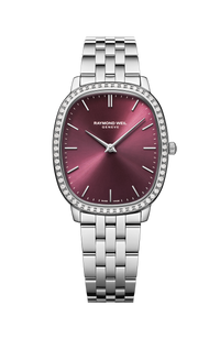 Toccata Heritage Red Grape Dial Quartz Diamonds Bracelet Watch, 31 x 36 mm