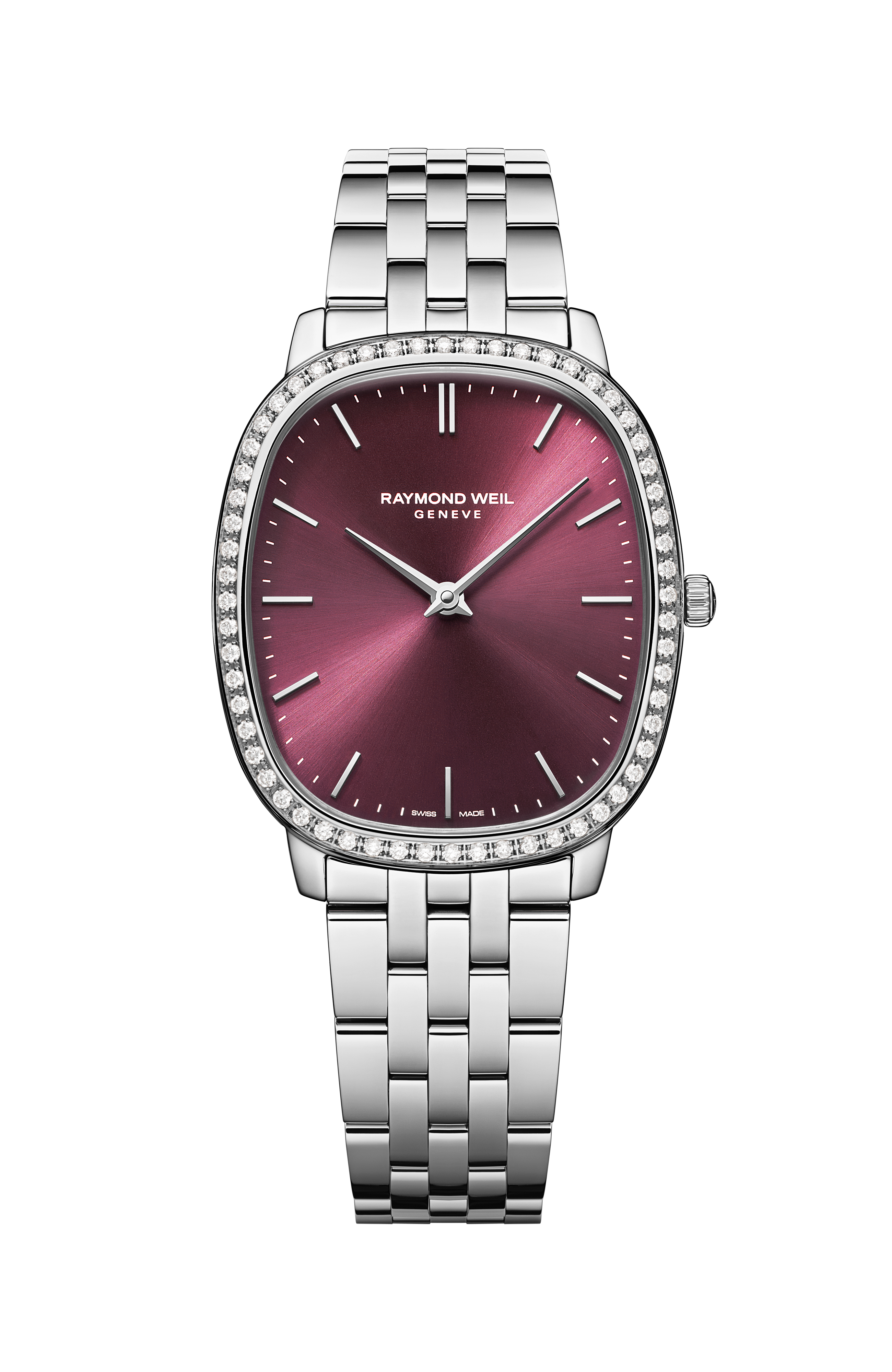 Toccata Heritage Red Grape Dial Quartz Diamonds Bracelet Watch, 31 x 36 mm