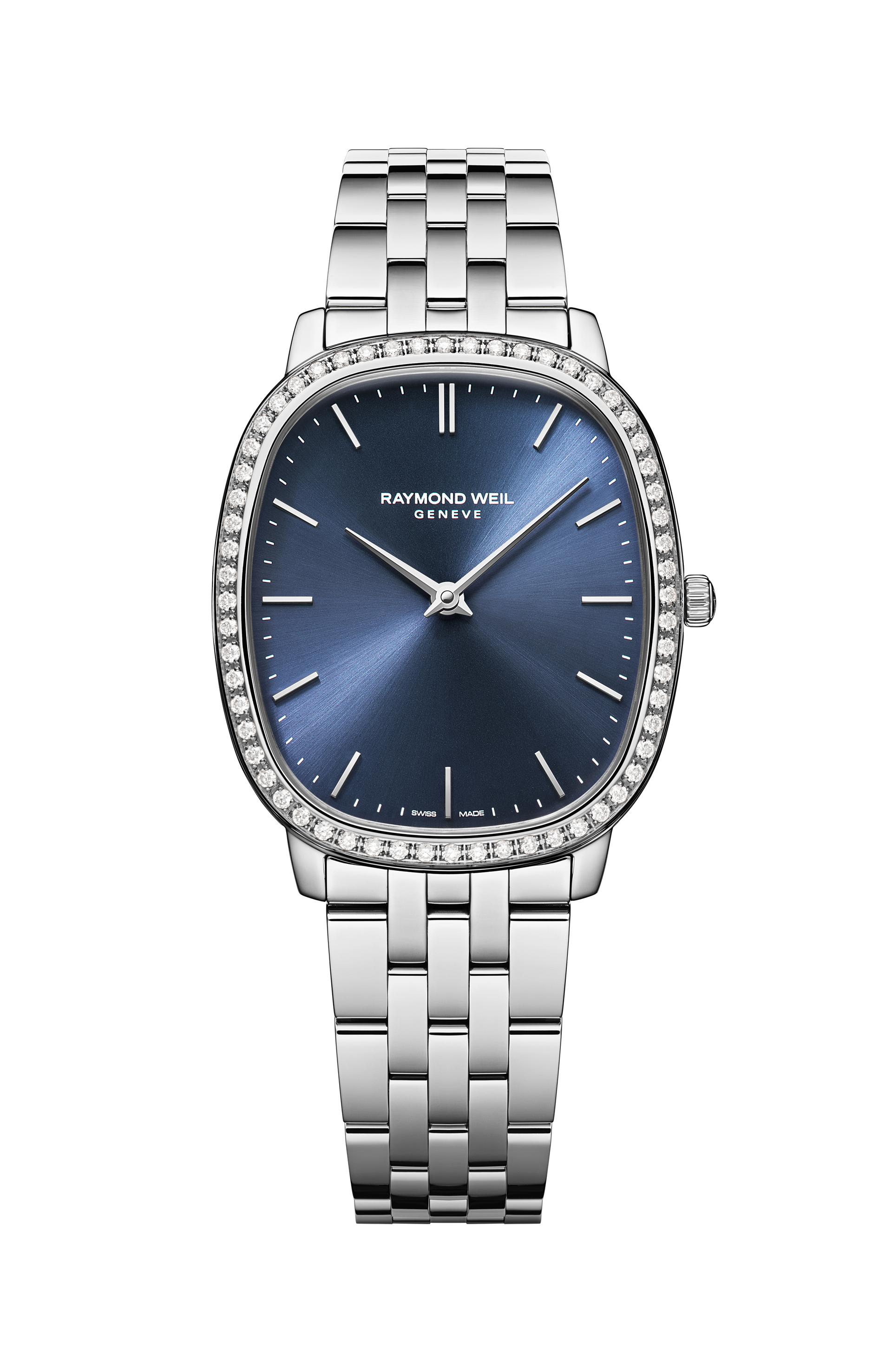 稼働 RAYMONDWEIL Fidelio 腕時計 ラインストーン デイト51 RAYMOND WEIL レイモンドウィル Fidelio フィデリオ ラインストーン