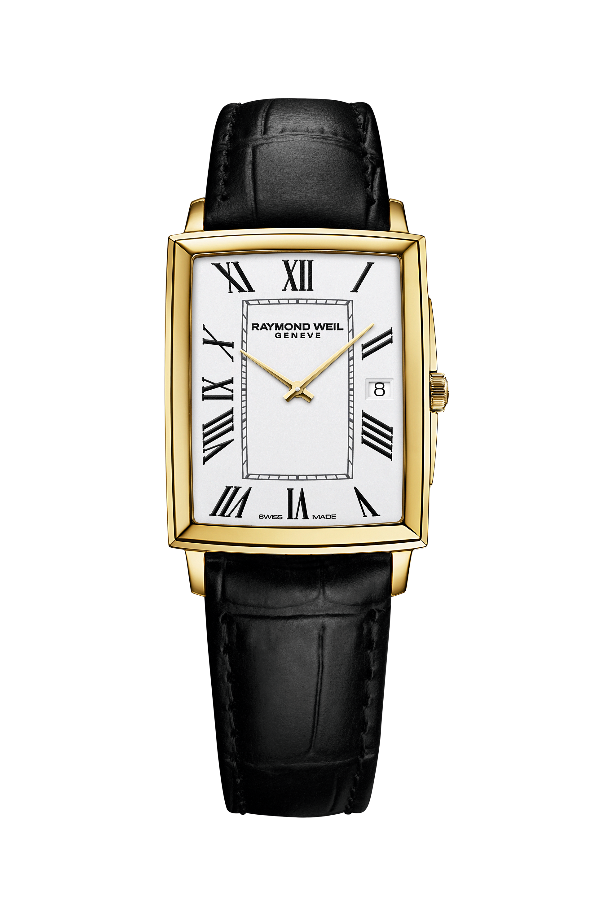 Rectangular Men's Leather Strap Watch - Toccata | RAYMOND WEIL