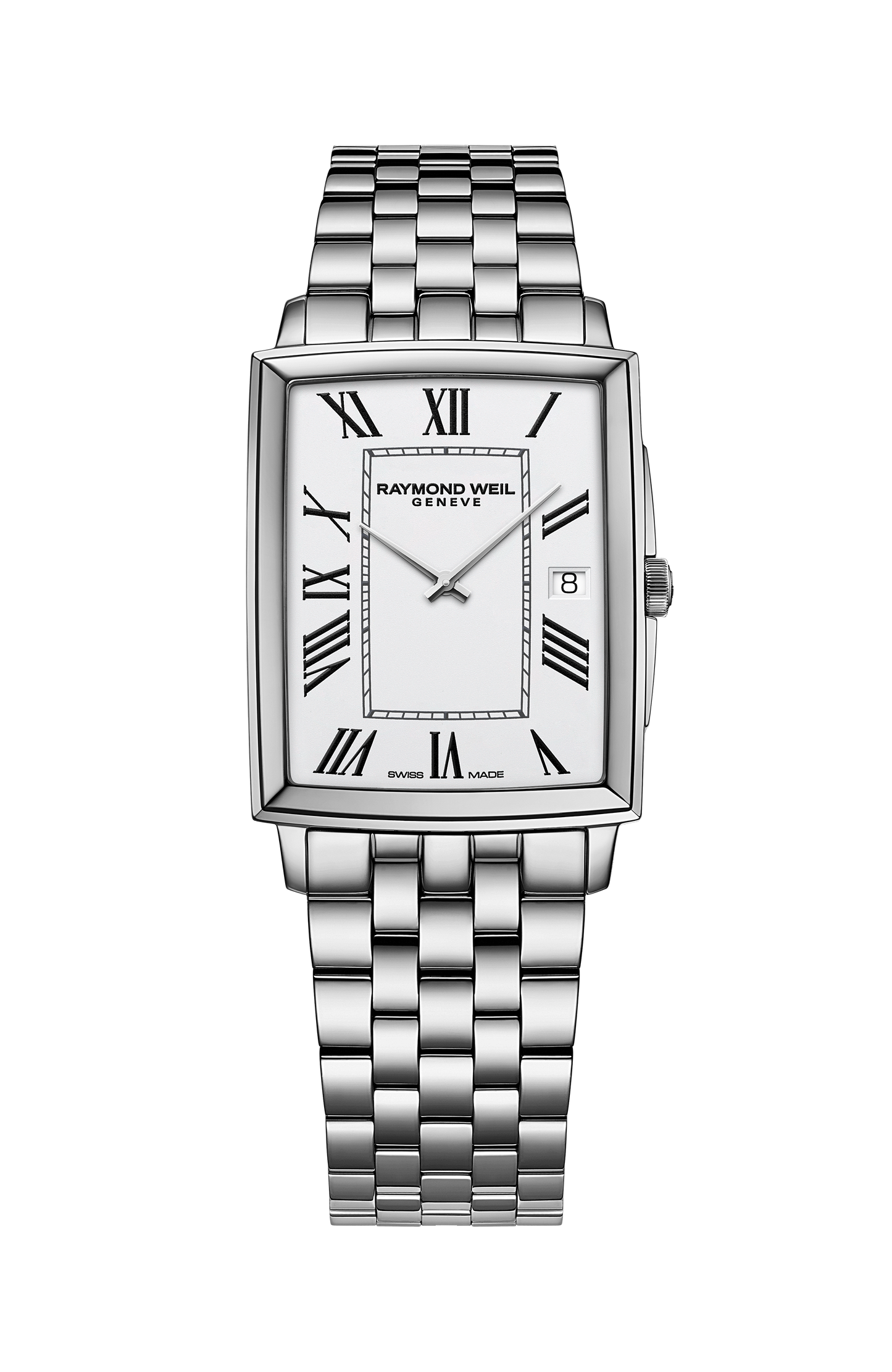 Toccata Men's Stainless Steel Square Quartz Watch, 37 x 29 mm