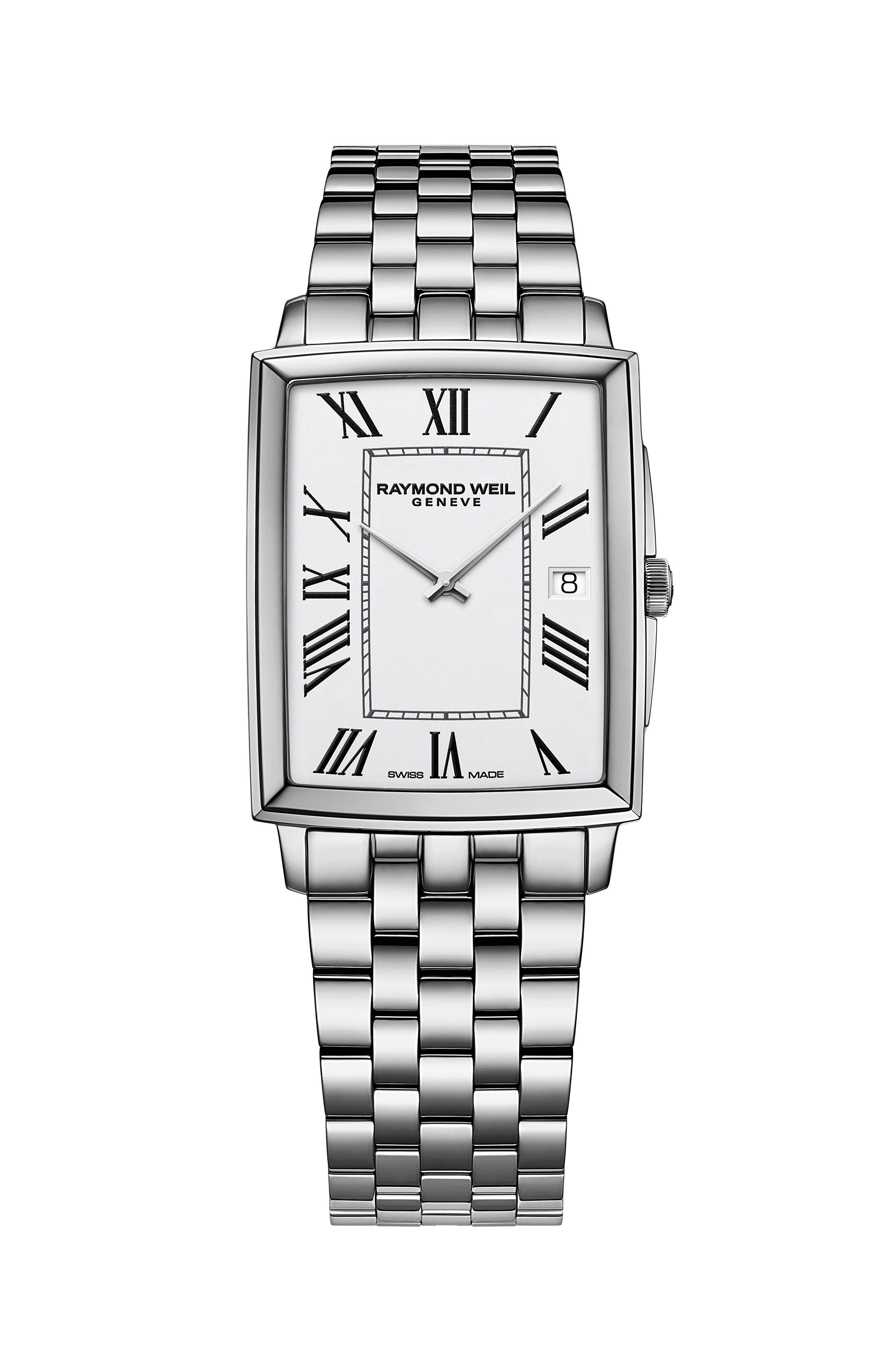 Toccata Men's Stainless Steel Square Quartz Watch, 37 x 29 mm