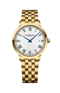 Toccata Men's Classic Gold PVD White Dial Quartz Watch, 39 mm