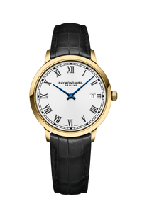 Toccata Men's Classic Gold PVD Leather Quartz Watch, 39 mm