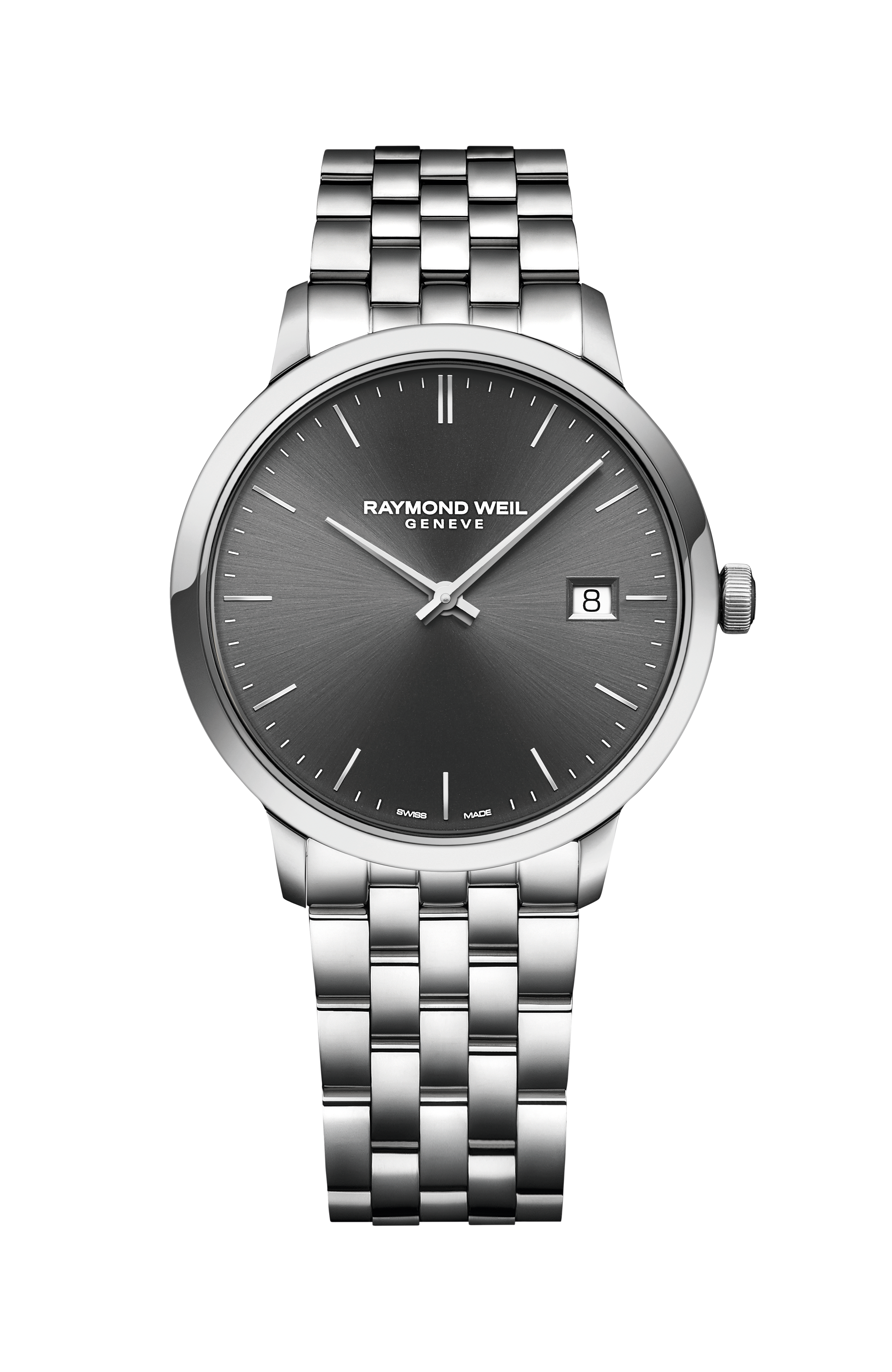 Toccata Men's Classic Steel Grey Dial Quartz Watch, 39 mm