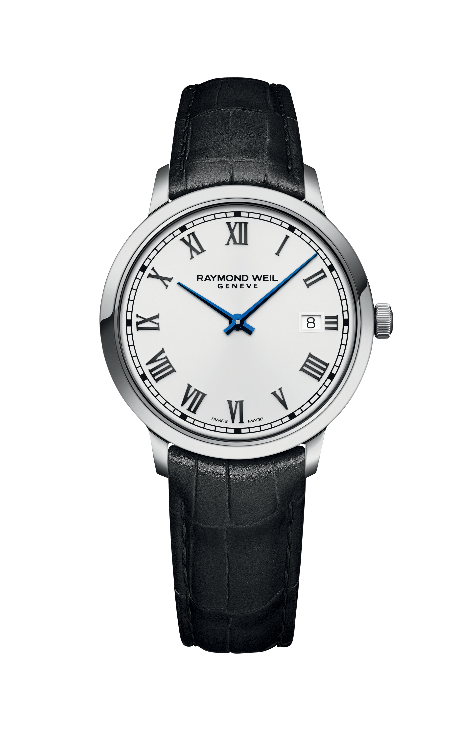 Raymond Weil Toccata Men's Classic White Dial Leather Quartz Watch, 39 mm