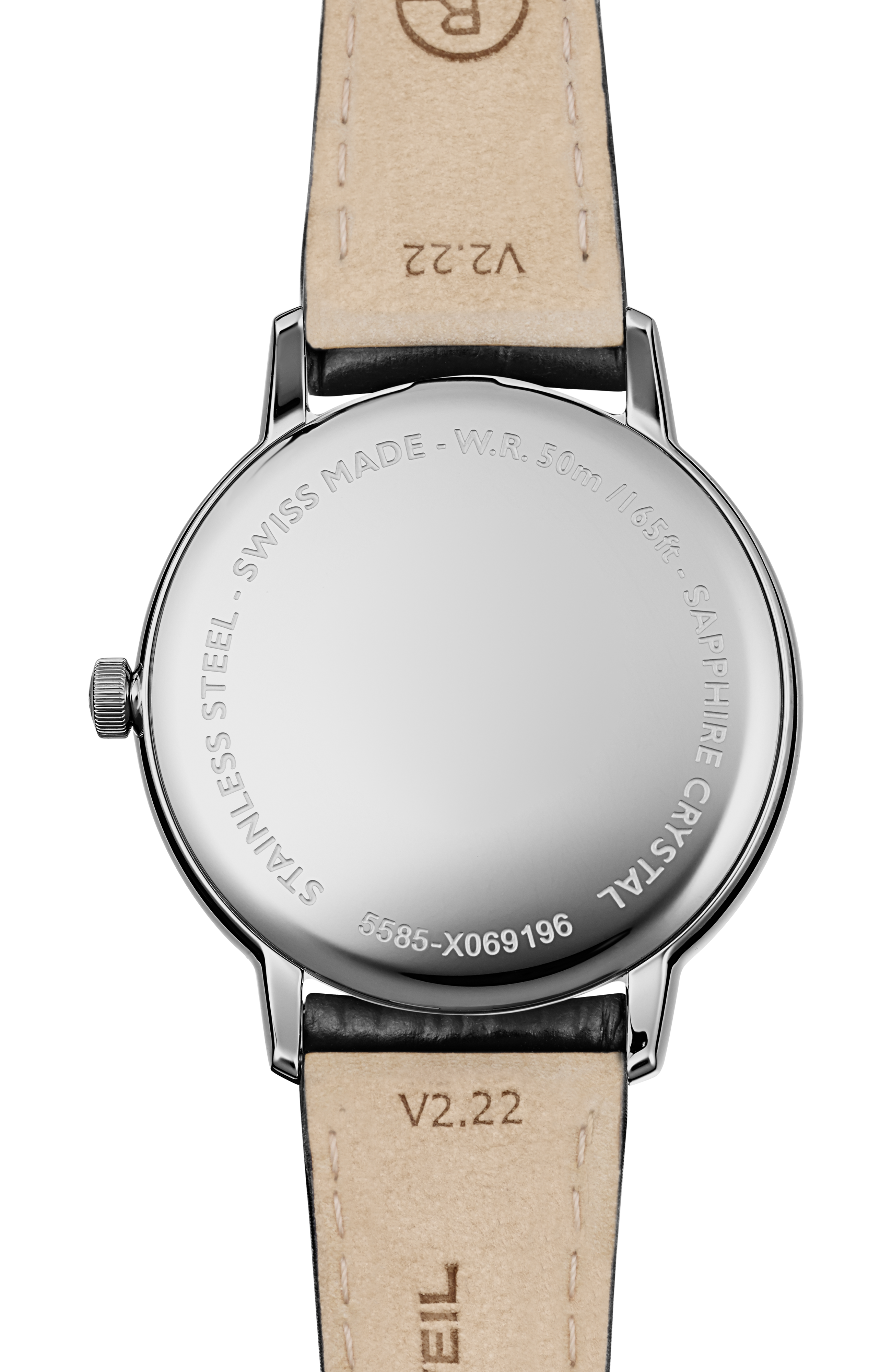 Toccata Men's Classic White Dial Leather Quartz Watch, 42 mm