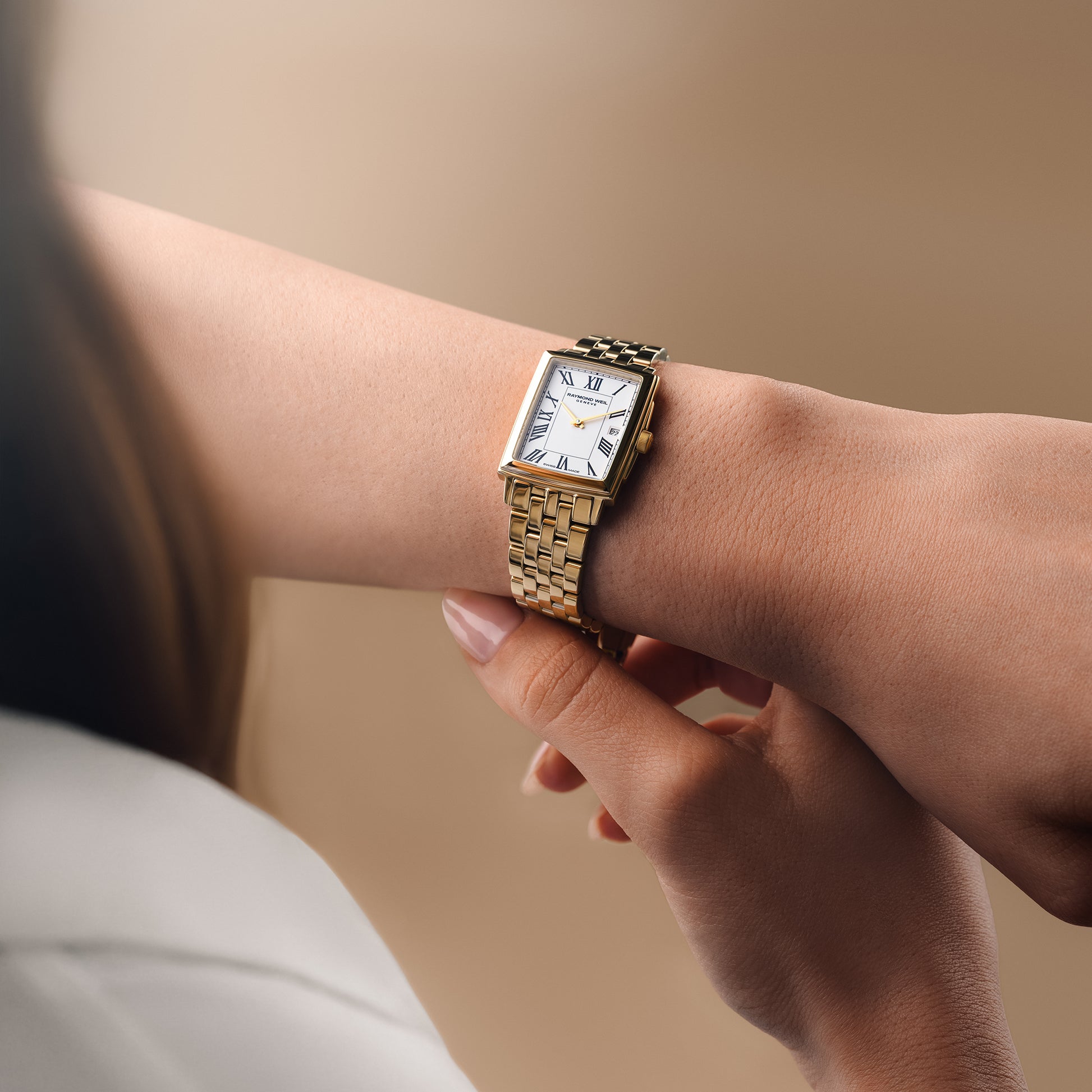 Ladies Gold Rectangular Quartz Watch - Toccata | RAYMOND WEIL