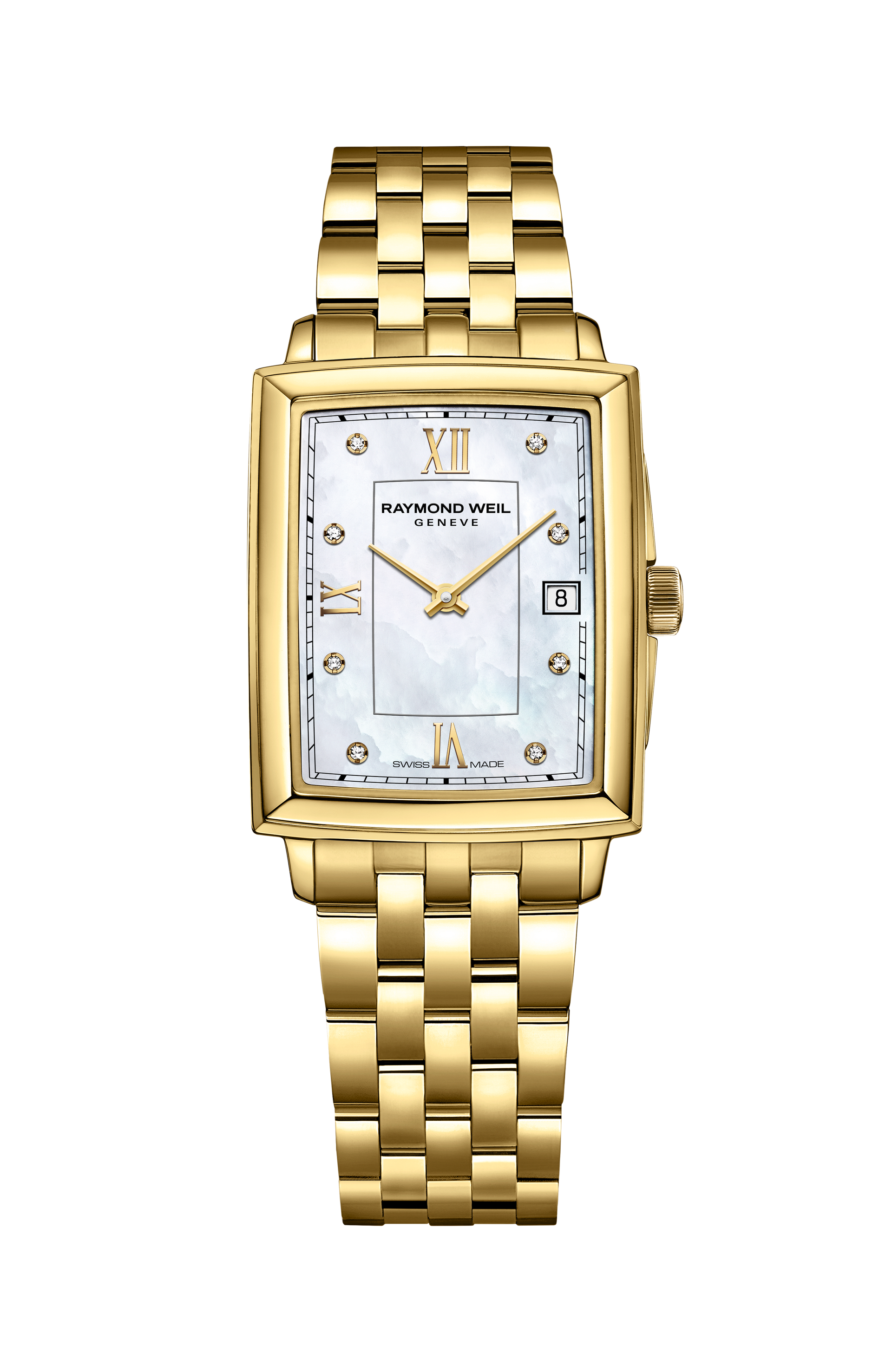 Raymond Weil Toccata Ladies Gold Diamond Quartz Watch, 22 x 28 mm