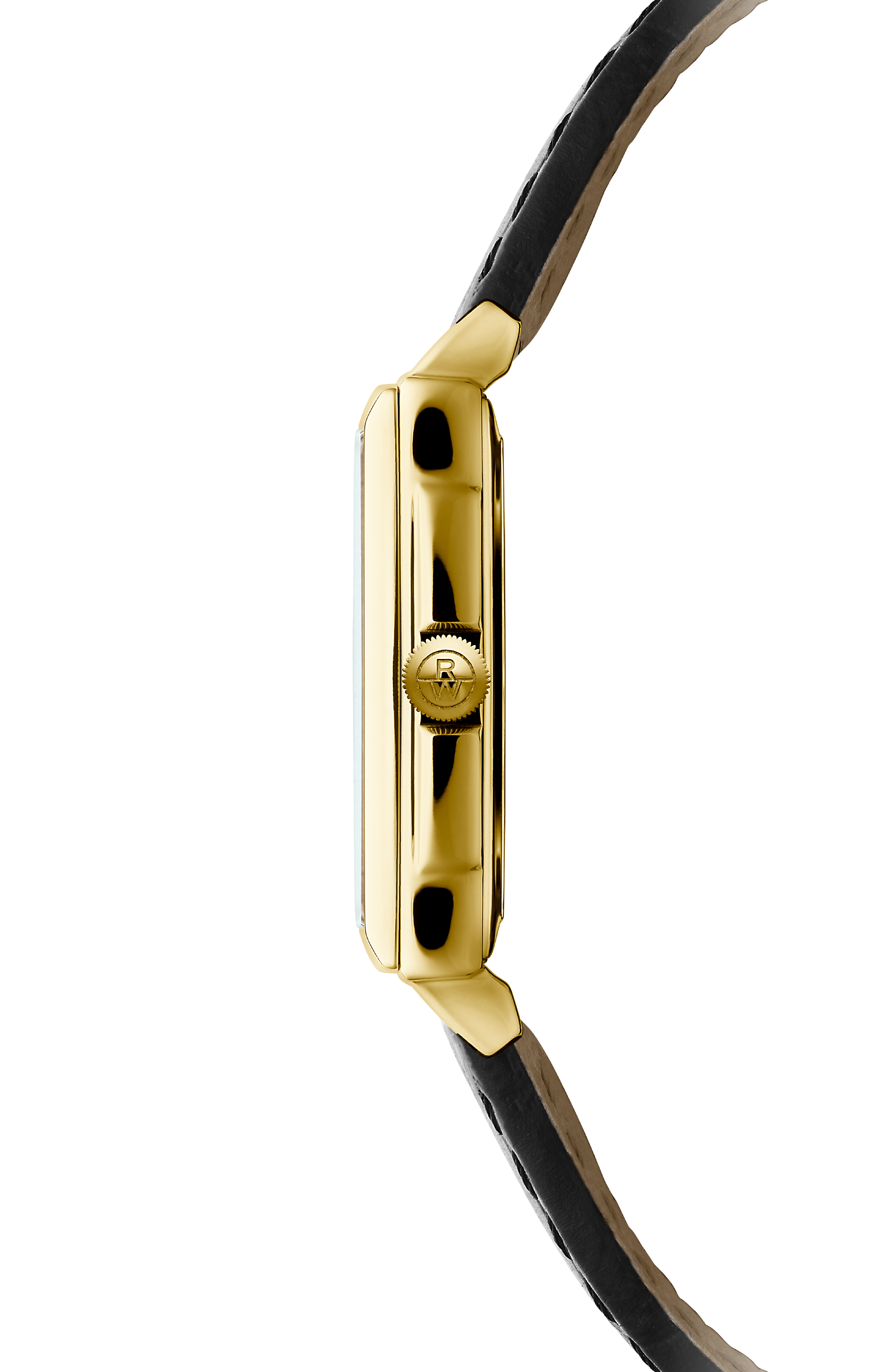Toccata Ladies Gold Quartz Leather Watch, 22 x 28 mm