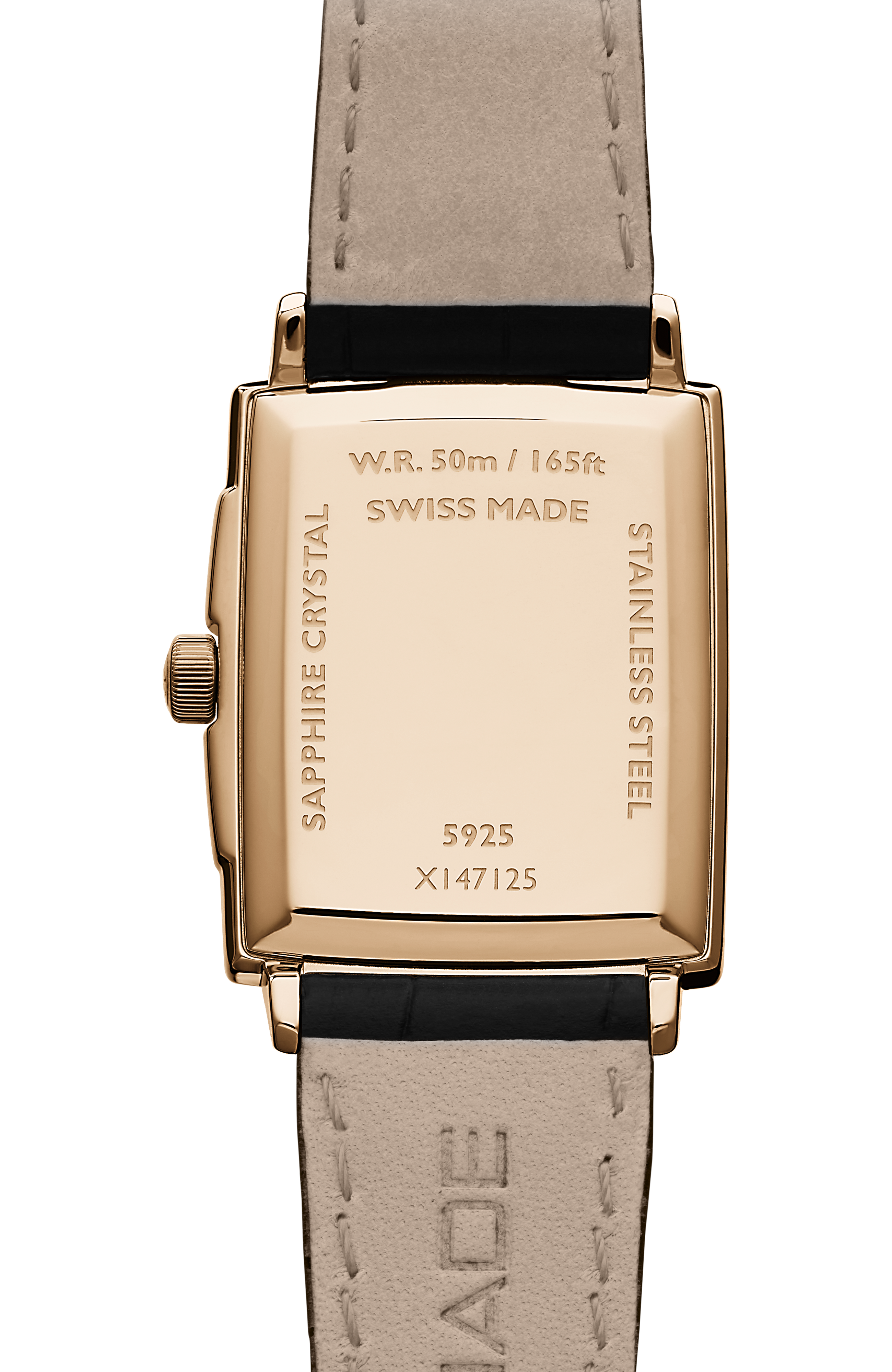 Toccata Ladies Quartz Black Leather Strap Watch, 22 x 28 mm