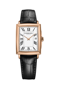 Toccata Ladies Quartz Black Leather Strap Watch, 22 x 28 mm