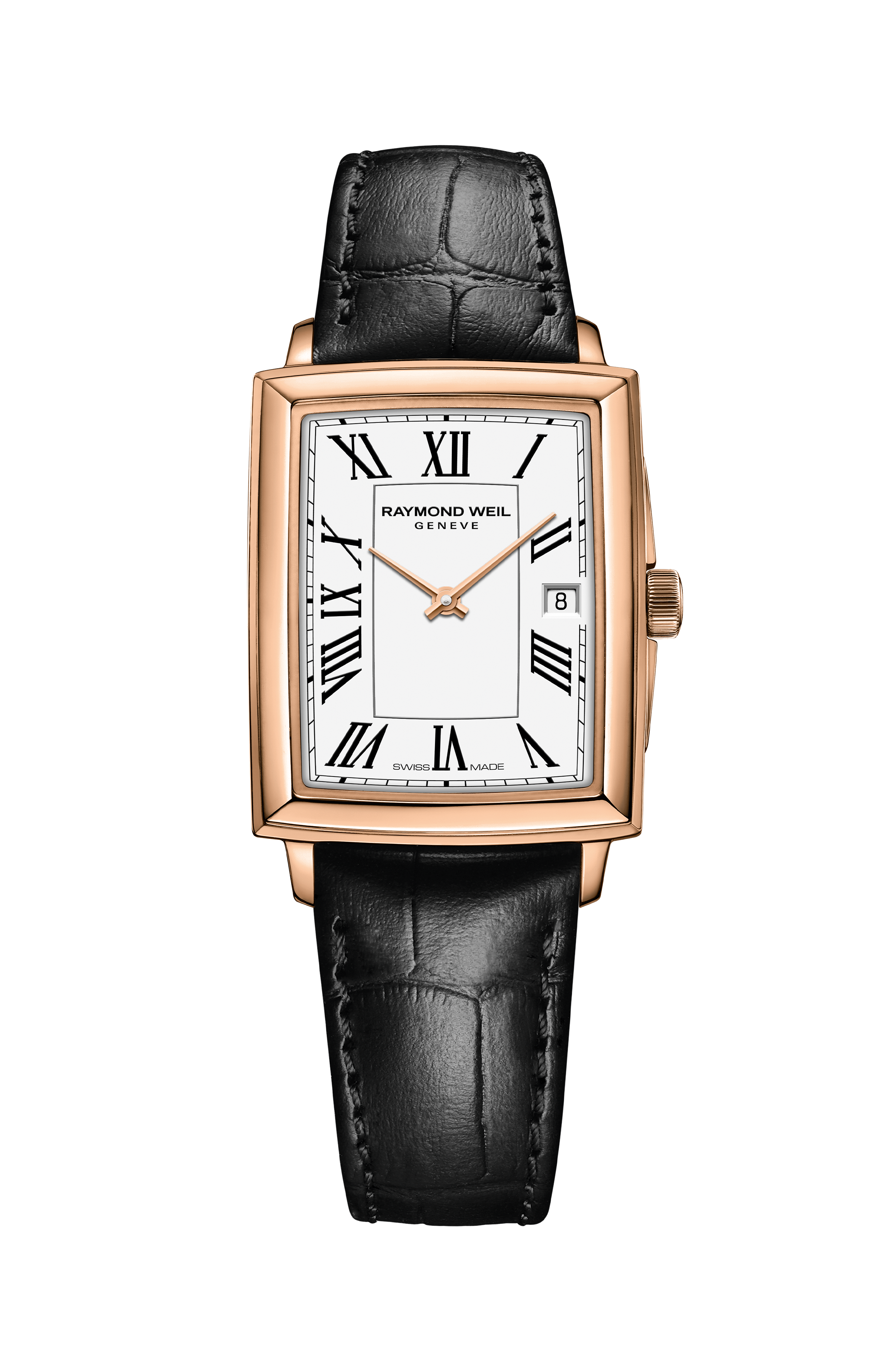 Toccata Ladies Quartz Black Leather Strap Watch, 22 x 28 mm