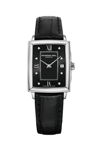 Toccata Ladies Black Dial Diamond Quartz Watch, 22 x 28 mm