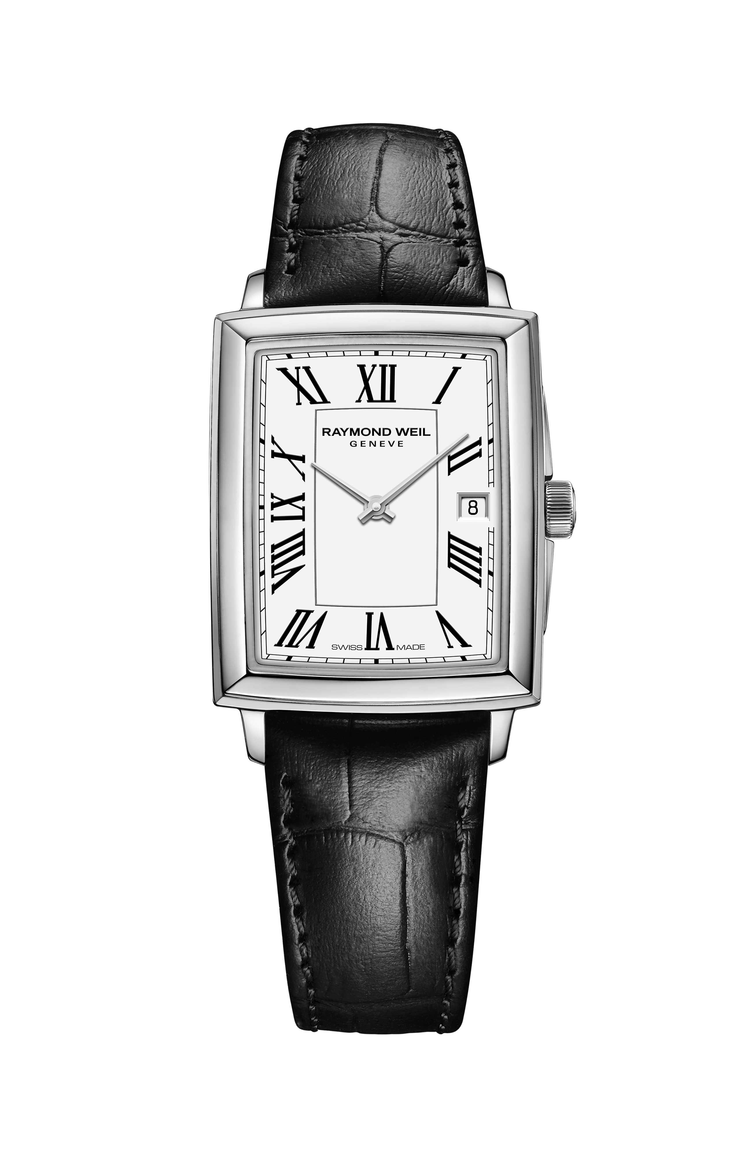 Toccata Ladies Stainless Steel Quartz Leather Watch, 22 x 28 mm