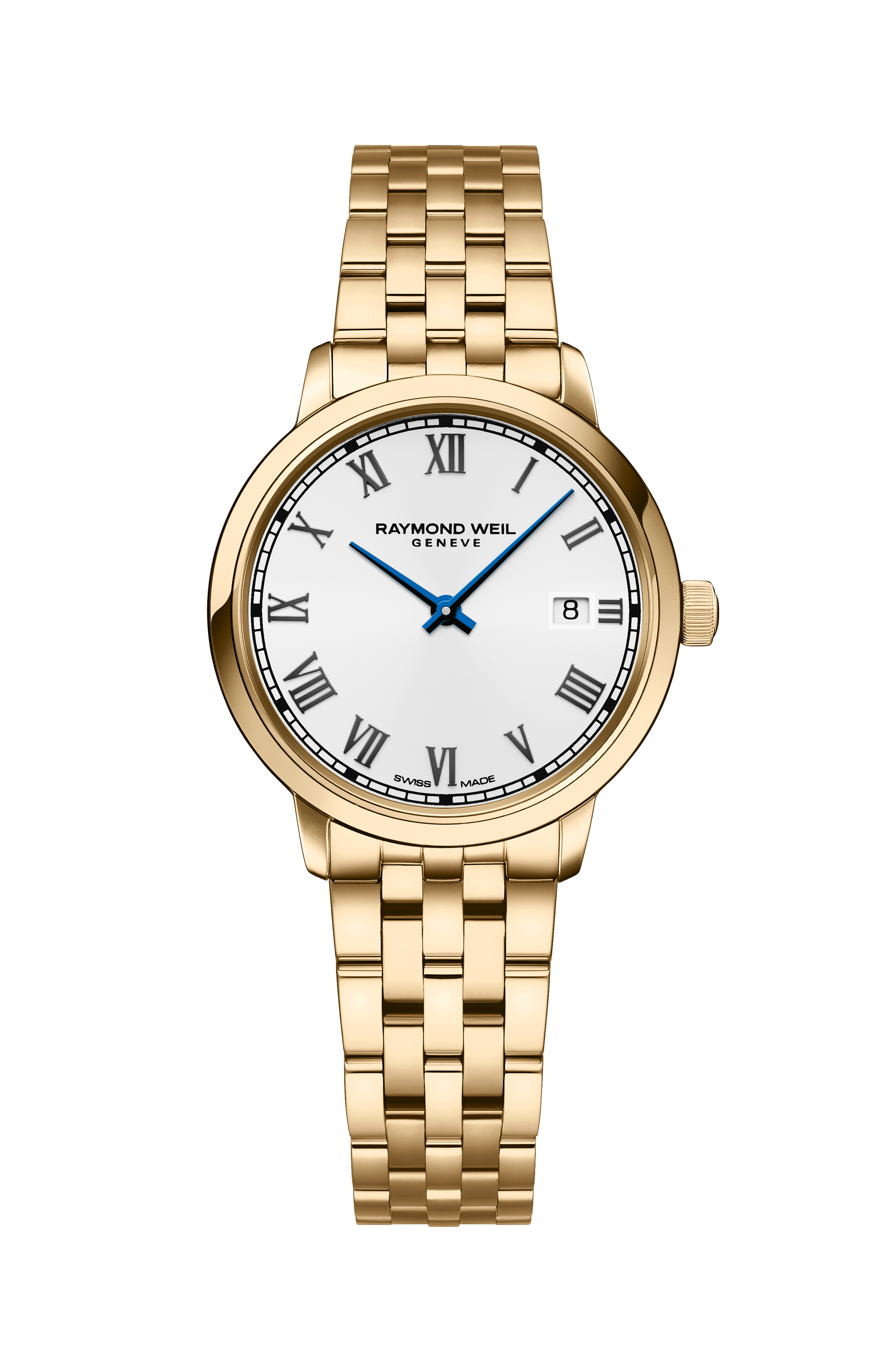 Toccata Ladies Gold PVD White Dial Quartz Watch, 29 mm