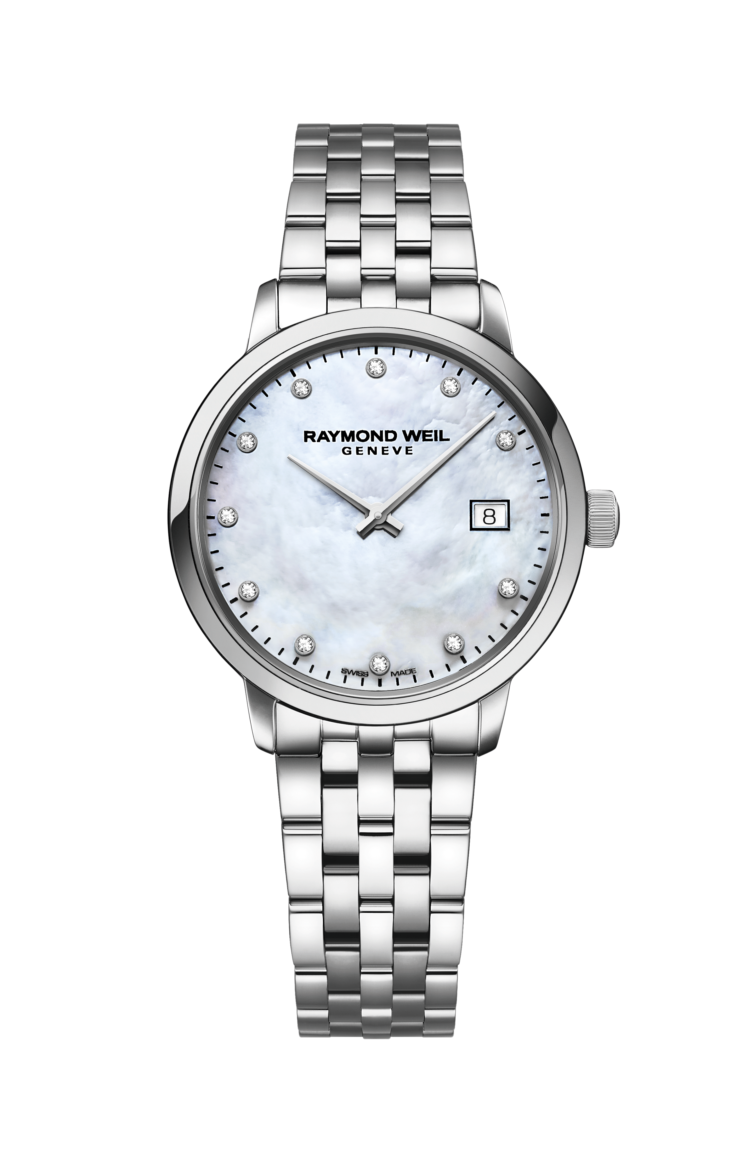 Toccata Ladies White Mother-of-Pearl Diamond Quartz Watch, 29 mm