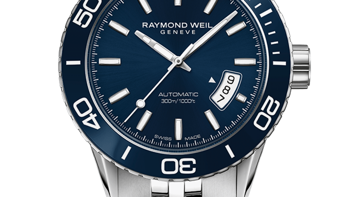 Men S Blue Dial Steel Diver Watch Freelancer Raymond Weil Men S Blue Dial Steel Diver Watch Freelancer Raymond Weil