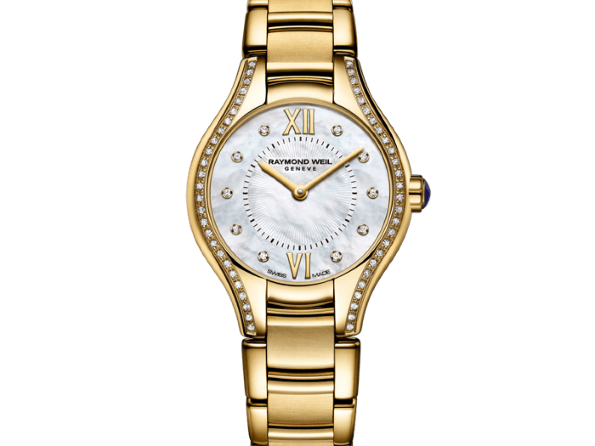 Ladies Steel Mother-of-Pearl Diamond Quartz Watch - Noemia 