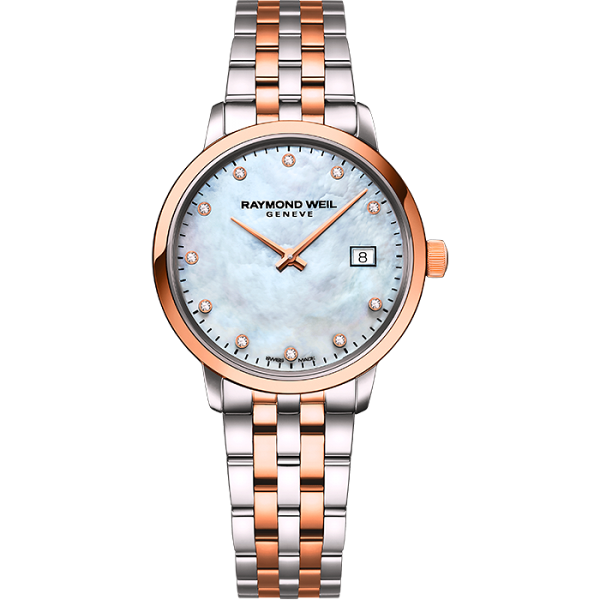 Ladies Rose Gold 11 Diamond Quartz Watch - Raymond Weil