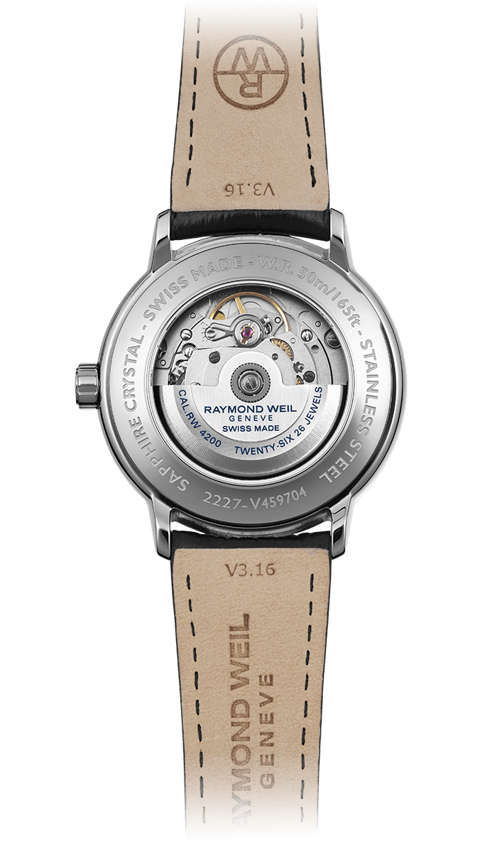 bijnaam Middellandse Zee Vakman Montre noire à balancier visible pour homme – Maestro | RAYMOND WEIL bijnaam Middellandse Zee Vakman Montre noire à balancier visible pour homme – Maestro | RAYMOND WEIL