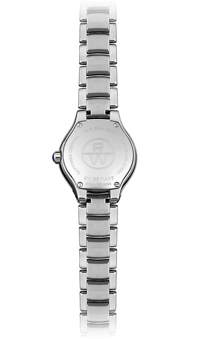 Ladies Steel Mother-of-Pearl Diamond Quartz Watch, 24mm - Noemia 