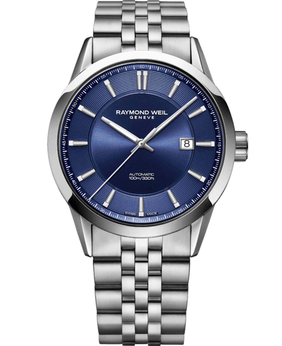 Women's Leather Strap Blue Dial Automatic Watch - Freelancer
