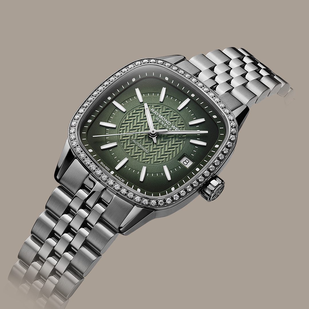Women\'s Green Dial Automatic Bracelet Watch - Freelancer | RAYMOND WEIL