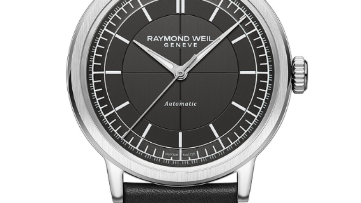 Men\'s Automatic Black Leather Strap Watch - Millesime | RAYMOND WEIL