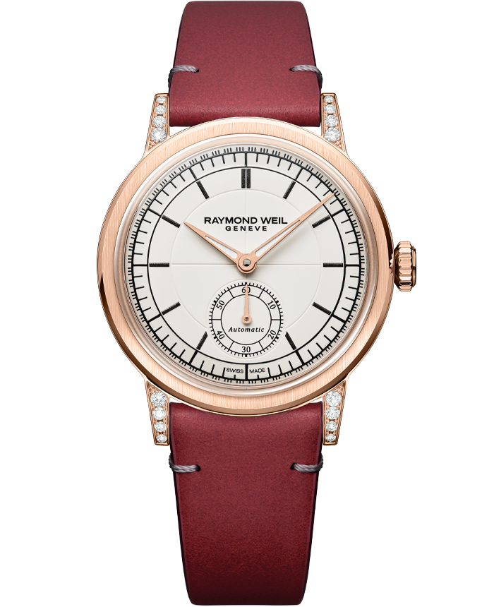 Men's Automatic Grey Leather Strap Watch - Millesime